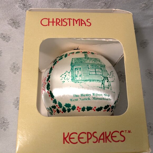 NIP! Vintage Natick, MA Ornaments Bigalow Mill, Cobbler Shop - Picture 2 of 5